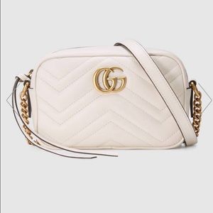 GG Marmont matelassé mini bag white